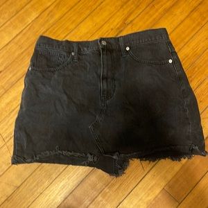 Black Jean Skirt